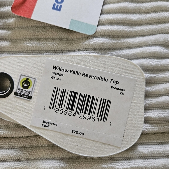 Prana Striped Multicolor Swim Top Size XS NWT - Picture 4 of 7